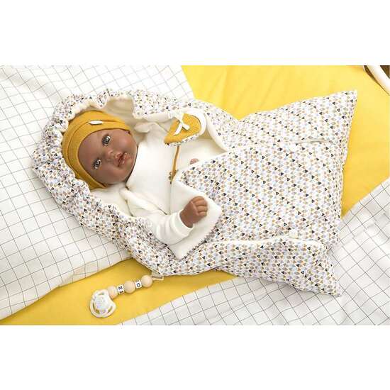 MUÑECA REBORN ARIAS 45 CM RAFAEL C/SACO PORTABEBE image 1