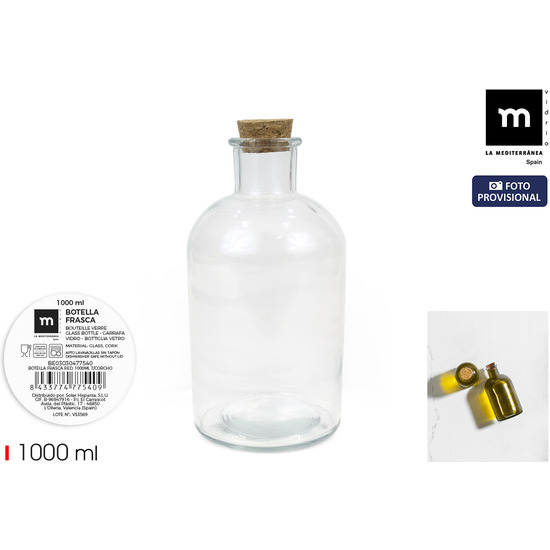BOTELLA FRASCA RED. 1000ML T/CORCHO LA MEDI image 1