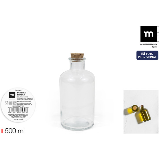 BOTELLA FRASCA RED. 500ML T/CORCHO LA MEDI image 1