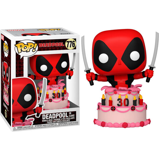 FIGURA POP MARVEL DEADPOOL 30TH DEADPOOL IN CAKE image 0