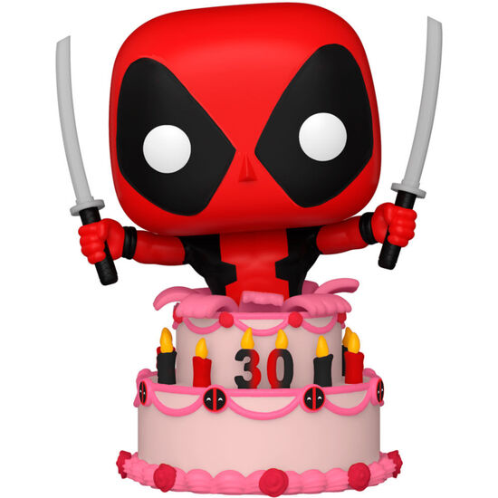 FIGURA POP MARVEL DEADPOOL 30TH DEADPOOL IN CAKE image 1