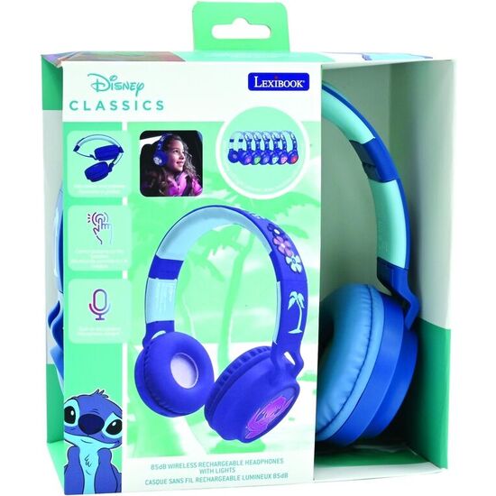 AURICULARES INALAMBRICOS LUMINOSOS BLUETOOTH STITCH DISNEY image 0