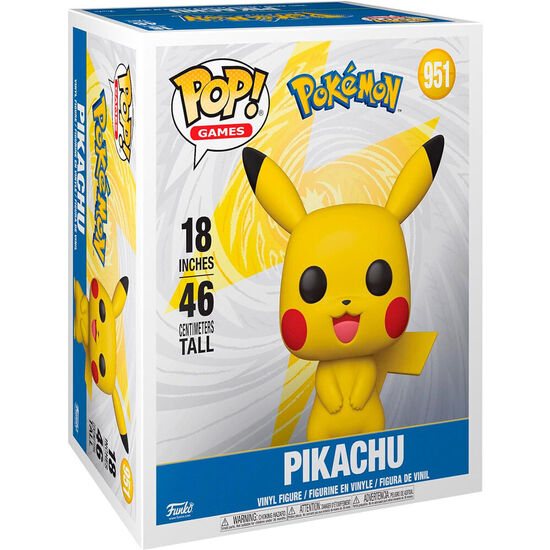 FIGURA POP MEGA POKEMON PIKACHU 46CM image 1