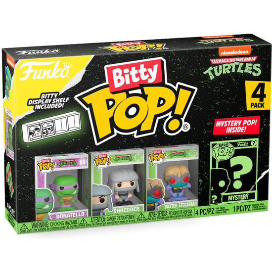 BLISTER 4 FIGURAS BITTY POP TORTUGAS NINJA SURTIDO image 3
