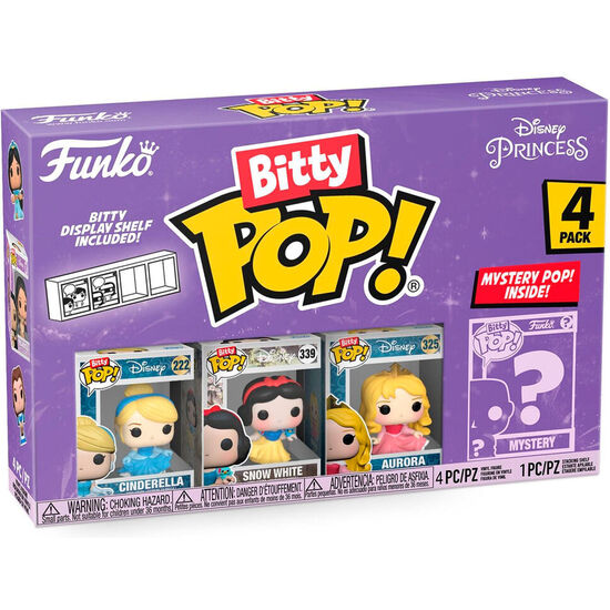 BLISTER 4 FIGURAS BITTY POP DISNEY PRINCESAS SURTIDO image 1