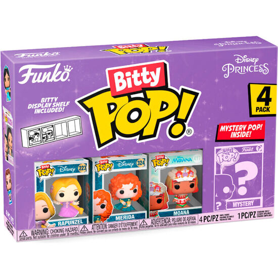 BLISTER 4 FIGURAS BITTY POP DISNEY PRINCESAS SURTIDO image 2
