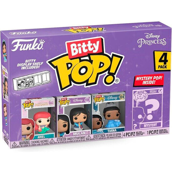 BLISTER 4 FIGURAS BITTY POP DISNEY PRINCESAS SURTIDO image 3