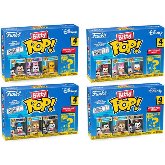 BLISTER 4 FIGURAS BITTY POP DISNEY CLASSIC SURTIDO image 0