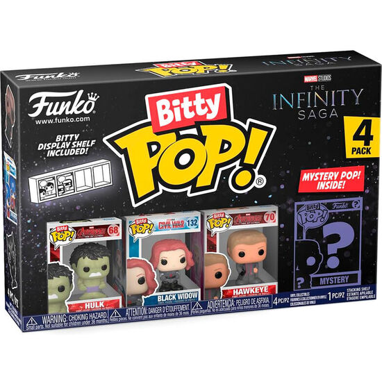 BLISTER 4 FIGURAS BITTY POP MARVEL LOS VENGADORES AVENGERS SURTIDO image 1