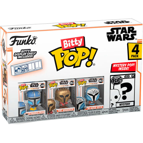 BLISTER 4 FIGURAS BITTY POP THE MANDALORIAN STAR WARS SURTIDO image 3