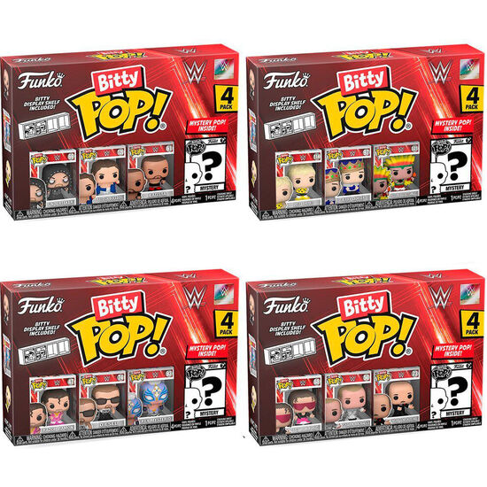 BLISTER 4 FIGURAS BITTY POP WWE SURTIDO image 0