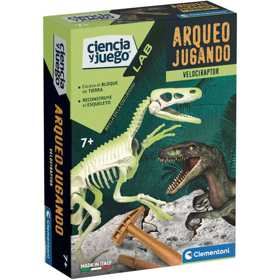 JUEGO ARQUEOJUGANDO VELOCIRAPTOR FOSFORESCENTE image 0