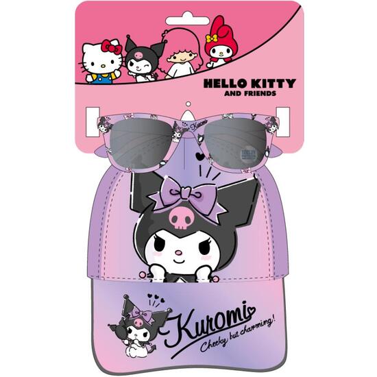 GORRA SET GAFAS DE SOL HELLO KITTY KUROMI image 0