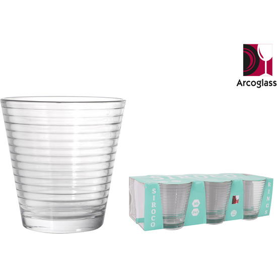 SET 6 VASOS 250ML SIROCO RINGS AG image 0