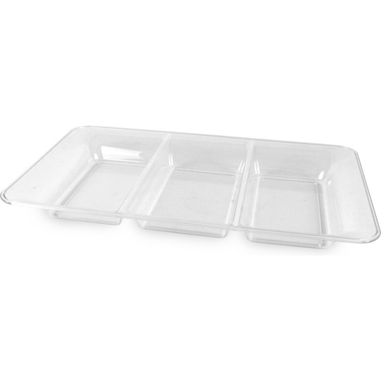 BANDEJA PS 3DEPT.TRANSP.RECT.36X23C ALGON image 0