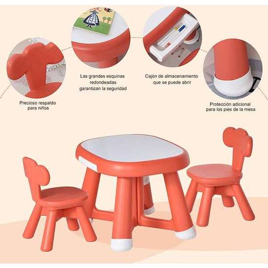 SET DE MESA + DOS SILLAS   64*52*45,5 CM image 3