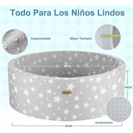 PISCINA DE BOLAS PARA NIÑOS CON 100 BOLAS  90*90*30 CM image 3
