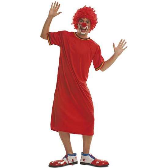 DISFRAZ PAYASO ROJO CAMISETA LARGA TALLA XXL image 0