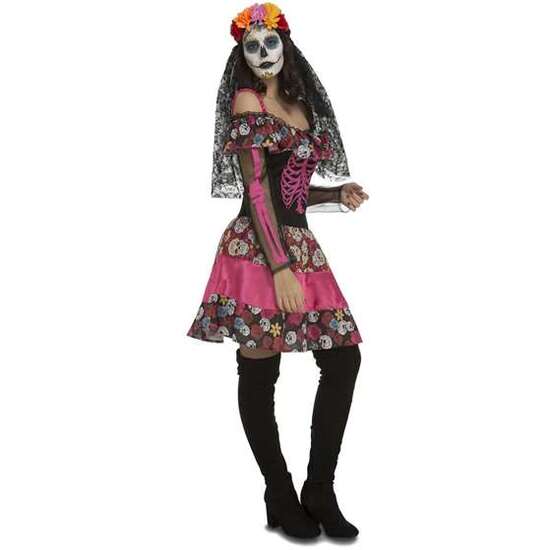 DISFRAZ DÍA DE LOS MUERTOS VESTIDO TALLA XXXL image 0