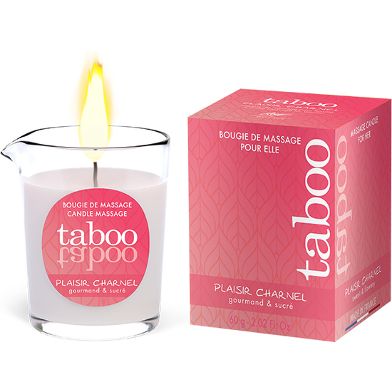 TABOO CANDLE MASSAGE WOMAN PLAISIR CHARNEL SMELL CACACO FLOWER image 0
