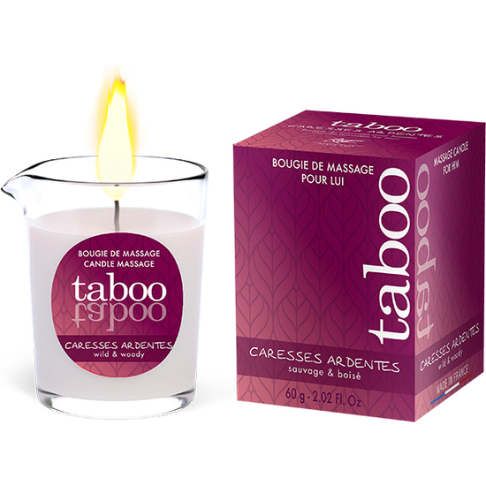 TABOO CANDLE MASSAGE MEN CARESSES ARDENTES SMELL FERN image 0