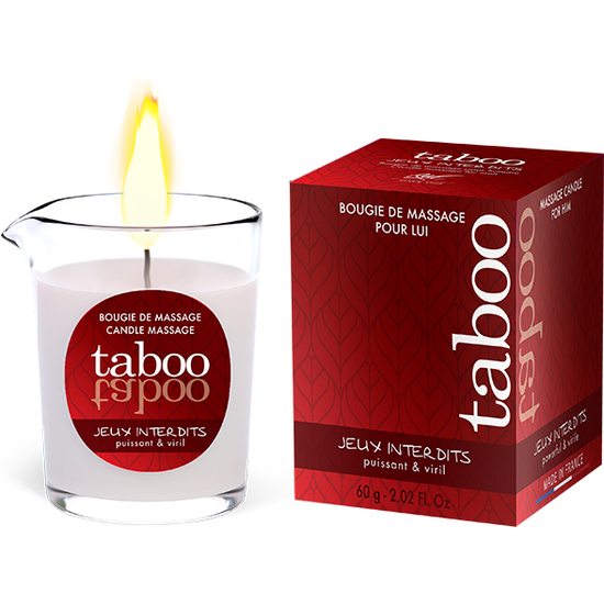 TABOO CANDLE MASSAGE MEN JEUX INTERDITS SMELL LICHEN image 0