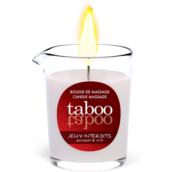 TABOO CANDLE MASSAGE MEN JEUX INTERDITS SMELL LICHEN image 1