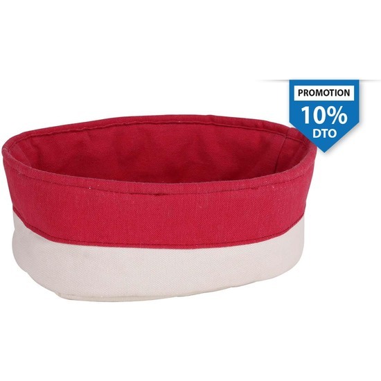 RED OVAL COTTON NEST BREAD BOX 20X15X7 image 0