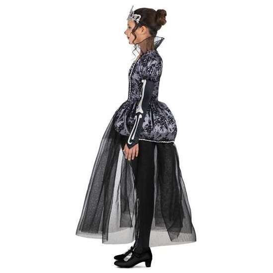 DISFRAZ REINA DE LAS CATACUMBAS TIARA, VESTIDO Y MALLAS TALLA 7-9 Y image 1