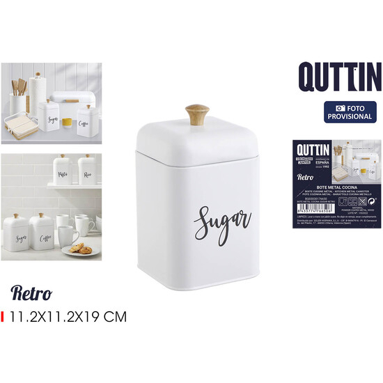 BOTE METAL COCINA SUGAR RETRO QUTTIN image 1