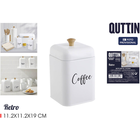 BOTE METAL COCINA COFFEE RETRO QUTTIN image 1