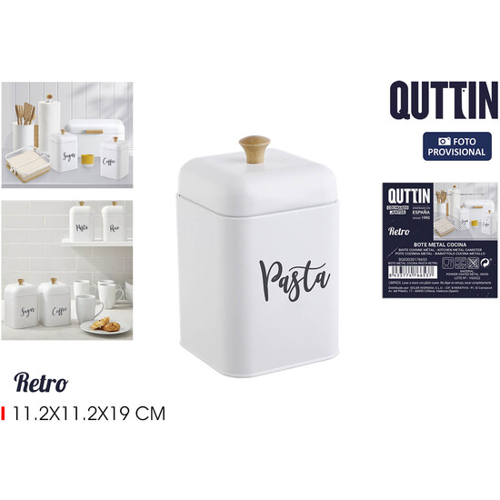 BOTE METAL COCINA PASTA RETRO QUTTIN image 1