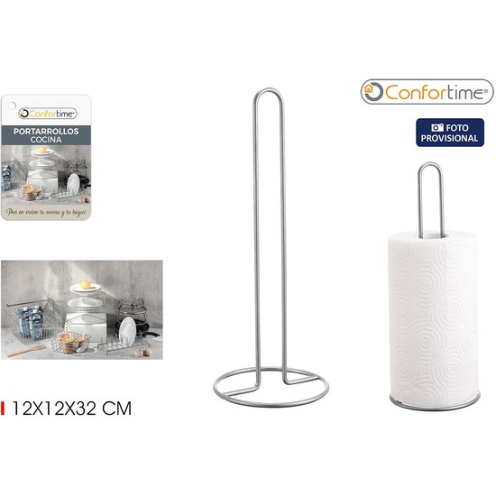 PORTARROLLOS COCINA METAL GREY 32CM CONFORTIME image 1