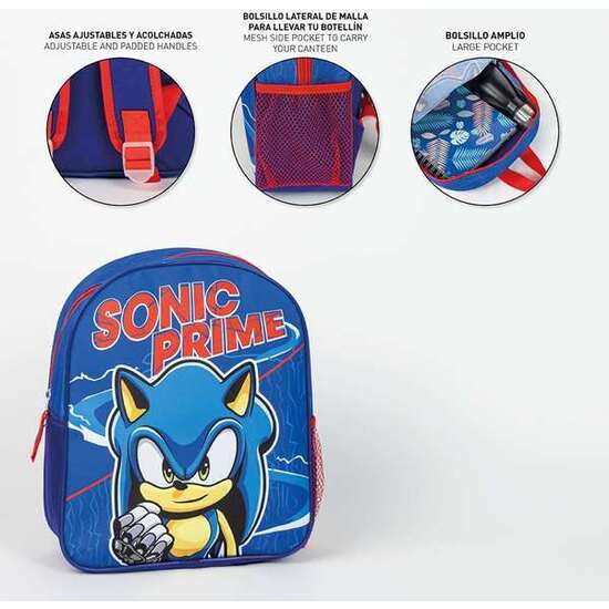 MOCHILA INFANTIL ESCOLAR SONIC PRIME image 3