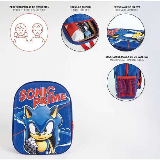 MOCHILA INFANTIL 3D SONIC PRIME image 3