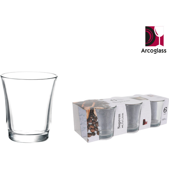 SET 6 VASOS BOMBON 125ML SUPREM  AG image 0