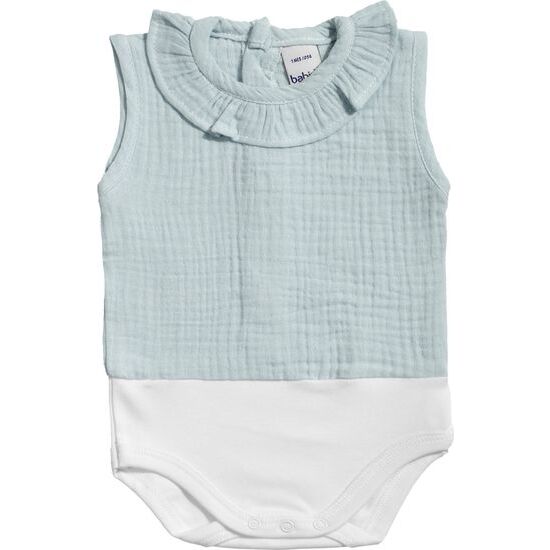 BODY C/VOLANTE BAMBULA SIN MANGAS VERDE TALLA 9 MESES image 0