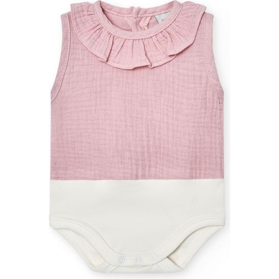 BODY C/VOLANTE BAMBULA SIN MANGAS MAQUILLAJE TALLA 12 MESES image 0