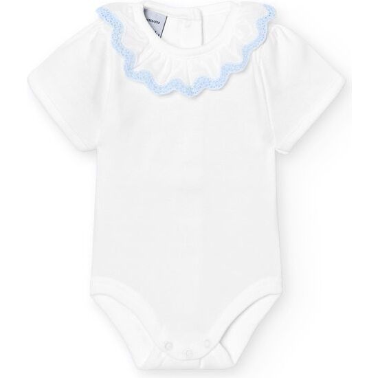 BODY CUELLO VOLANTE BOLILLO CELESTE TALLA 18 image 0