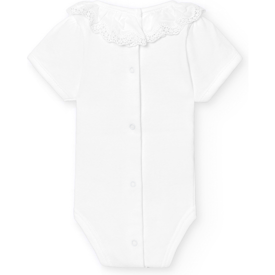 BODY CUELLO VOLANTE BOLILLO BLANCO TALLA 18 image 1