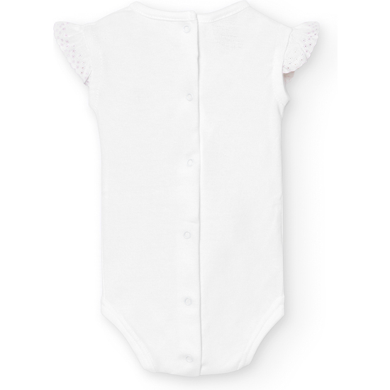 BODY TIRANTE PUNTILLA BATISTA 1X1 BCO/ROSA TALLA 18 image 1