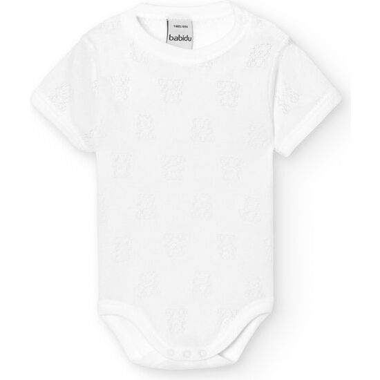 BODY M/C AB.HOMBRO CALADO OSITOS BLANCO TALLA 24 image 0