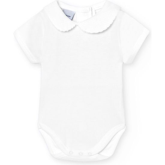 BODY M/C CUELLO BEBE PIQUE BLANCO TALLA 24 image 0