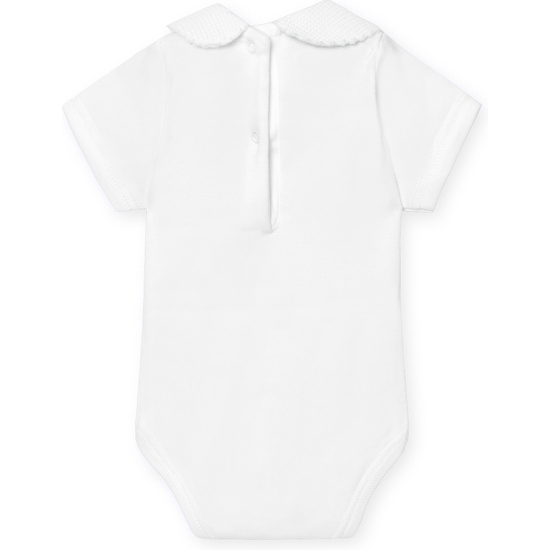 BODY M/C CUELLO BEBE PIQUE BEIGE TALLA 24 image 1