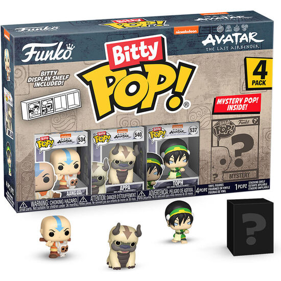 BLISTER 4 FIGURAS BITTY POP AVATAR THE LAST AIRBENDER AANG image 0
