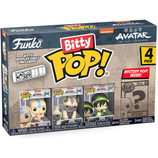BLISTER 4 FIGURAS BITTY POP AVATAR THE LAST AIRBENDER AANG image 1