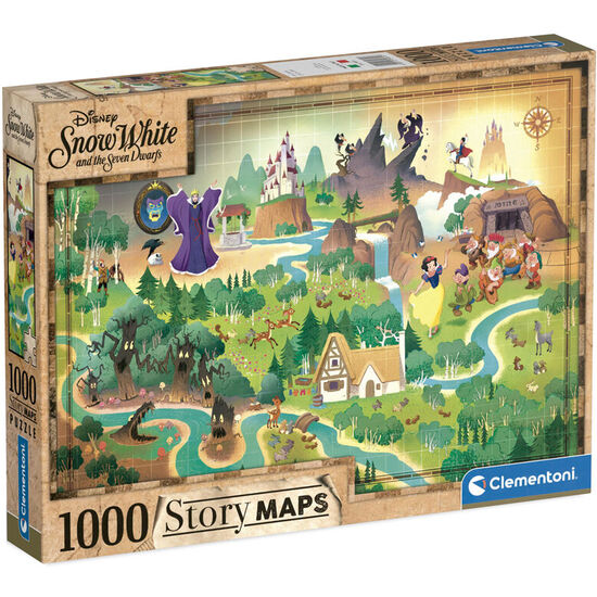 PUZZLE STORY MAPS BLANCANIEVES DISNEY 1000PZS image 0