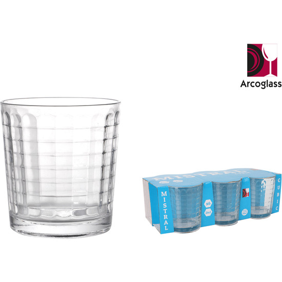 SET 6 VASOS 260ML MISTRAL CUBIC AG image 0