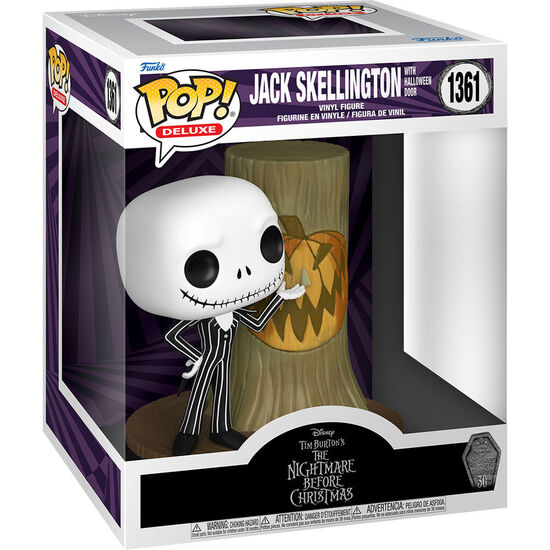 FIGURA POP DISNEY DELUXE PESADILLA ANTES DE NAVIDAD 30TH ANNIVERSARY JACK SKELLINGTON WITH HALLOWEEN DOOR image 0