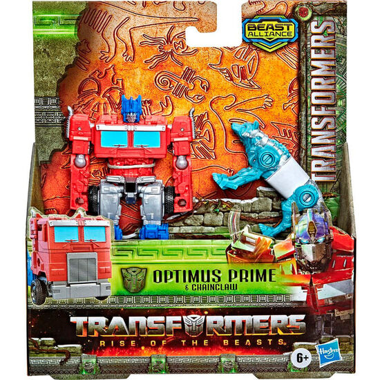 FIGURA OPTIMUS PRIME & CHAINCLAW BEAST ALLIANCE WEAPONIZER EL DESPERTAR DE LAS BESTIAS TRANSFORMERS 13CM image 3